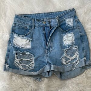 Denim shorts